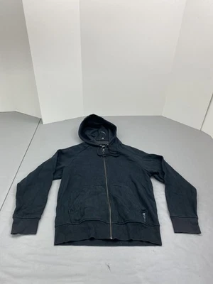 Sudadera con Capucha Reebok Para Hombre Pequeña Negra Cremallera Completa Forrada de Vellón Cordón Capucha Foto 1 de 4