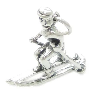 Charm esquiador en plata de primera ley .925 x 1 Esquiadores Charms esquiadores - Imagen 1 de 6
