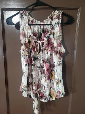 Women's Sleeveless Lace Top BONGO brand Juniors Large - Image 1 of 3