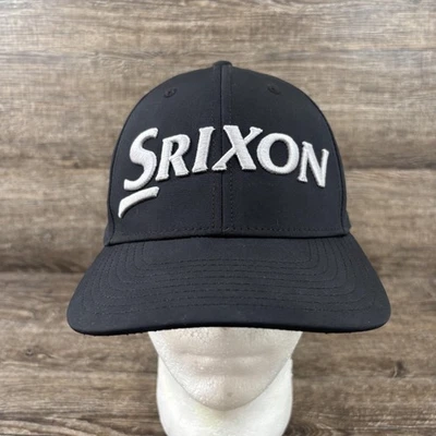 Srixon Hat Cap Strap Back Men's Black Embroidered Golf Performance Stretch Tour - Image 1 of 4
