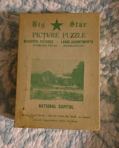Vintage Big Star Picture Puzzle. No.1010 National Capitol 10 x 14 Complete - Picture 1 of 1
