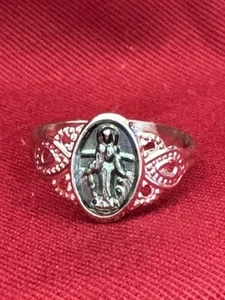 Verstellbarer Ring silberfarben emailliert Miraculous Medaille von Autom - Bild 1 von 5