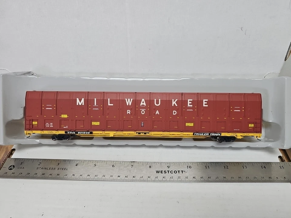 Exactrail EE-1203-3 Milwaukee Road Vert-A-Pac Automobile Car Metal Wheels Read  - Image 1 of 4