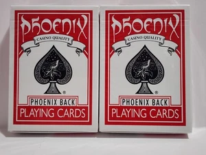 2 Decks Phoenix Back Playing Cards Red NEW Sealed - Picture 1 of 6