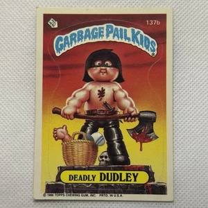 1986 Series 4 GPK Garbage Pail Kids Sticker OS4 Deadly DUDLEY #137b - Bild 1 von 5