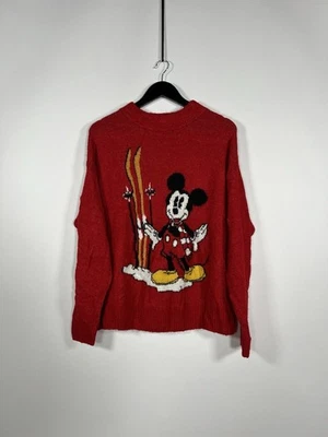 DISNEY CHRISTMAS Jumper - Size Large - Red - Great Condition - Women’s - Image 1 of 4