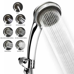 Hochdruck Duschkopf Wassersparend Handbrause 7 Modi Regendusche Turbo Badezimmer - Bild 1 von 12