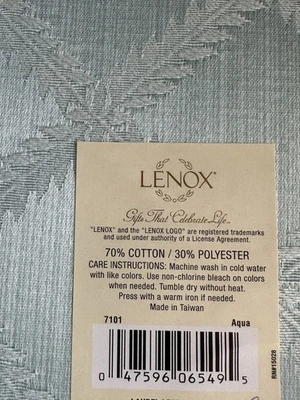 4 Lenox Mint Green Laurel Leaf Placemats NWT 13"x 18" Cotton Blend Holiday Lot - Image 1 of 4