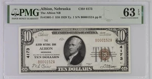1929 Ty1 PMG 63EPQ The Albion National Bank $10 - Picture 1 of 2