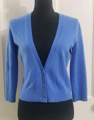 Tweeds Cashmere Cardigan Sweater Size Small Blue - Image 1 of 4
