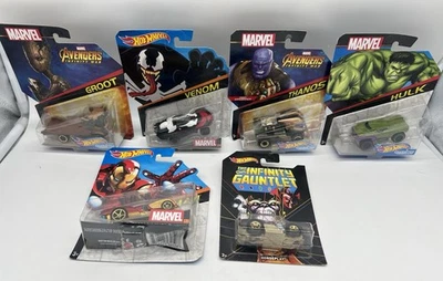 全新 2014 年 漫威风火轮角色汽车 批量 VENOM、GROOT、THANOS、HULK + — 第 1/4 张图片