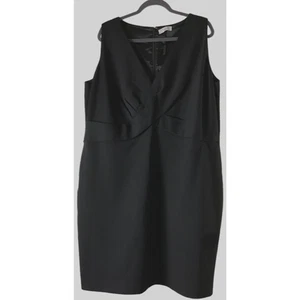 Tahari Woman Julissa Dress Size 22 Sleeveless Black Polyester Blend New - Picture 1 of 13