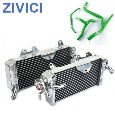 Radiador de aluminio + manguera verde para Kawasaki KX450F KX 450F 2011 2012 R&L 2010-2015 Foto 1 de 4