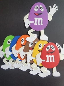 1pc Large M & M Chocolate Paper Die Cut Cardstock For Scrapbook Embellishment - Picture 1 of 1
