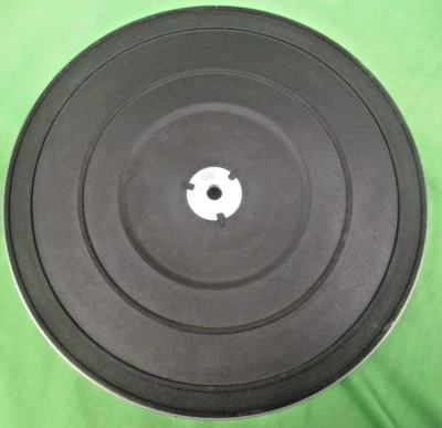 DUAL 1009 TURNTABLE PLATTER  WITH MAT & CENTER TRIM PT # 12 F -U 94 WEIGHT 7 LBS - Image 1 of 4