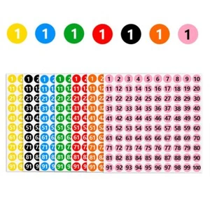 100 hojas pegatinas numéricas calcomanía autoadhesiva salón de uñas 1-100 pegatinas numéricas - Imagen 1 de 17