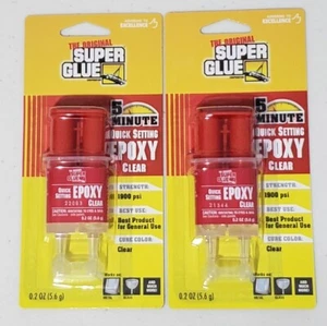 SET OF 2 The Original Super Glue 5 Min Quick Setting Epoxy 1900 PSI Strength - Picture 1 of 1