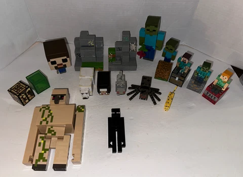 Minecraft Figure Lot Sheep  Steve TnT Blocks More SEE Cover