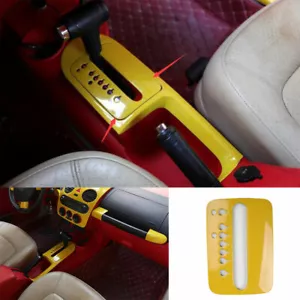 For Volkswagen Beetle 2003-2006 ABS Yellow Middle Console Gear Shift Panel Trim - Picture 1 of 9
