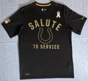 NIKE Dri Fit Indianapolis Colts "Salute To Service" Shirt Adult Large Black NFL - Picture 1 of 14