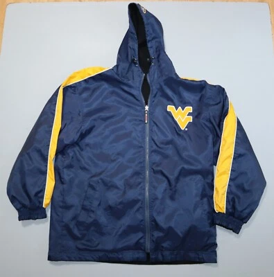Chaqueta reversible grande vintage Colisseum West Virginia Mountaineers para hombre años 90 Foto 1 de 4