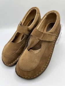 Born Women’s Shoes Size 7 Leather Mary Jane Brown Buckle Suede Slightly Used - Picture 1 of 10