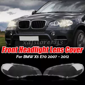 2x Gauche+Droite Remplacement Lentilles de phares Clear Pour BMW X5 E70 2007-12 - Picture 1 of 8