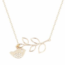 Leaves Bird Pendant Tree Branches Clavicle Chain Necklace for Women Jewelry Gift