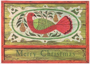 Tarjeta de felicitación de Navidad Norcross de colección perdiz en pera - Imagen 1 de 2