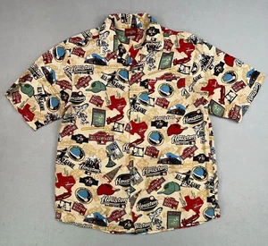 Vintage Houston Astros Shirt Mens Medium Hawaiian 2004 All Star Game Print AOP - Picture 1 of 12