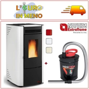 STUFA A PELLET VENTILATA CON RIVESTIMENTO IN ACCIAIO VERNICIATO KETTY EVO NORDIC - Foto 1 di 1