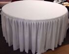 72 pouces housse de table plissée ronde jupe polyester avec nappe supérieure 18 COULEURS