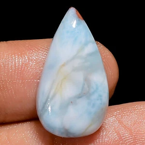 100% Natural Larimar Pear Shape Cabochon Gemstone 15.5 Ct. 23X13X6 mm GC-38353 - Picture 1 of 2