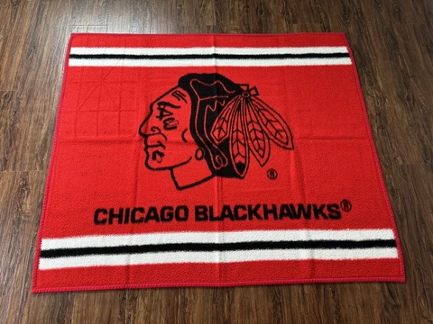 1990s Vintage Chicago Blackhawks Blanket Cover