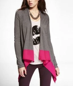 Express Cascading Neon Colorblock Cotton Cover-up Sweater, size M, NWT - Picture 1 of 1