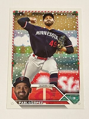 2023 Topps Holiday Mega Box Baseball #184 - Pablo Lopez - Minnesota Twins - Image 1 of 2
