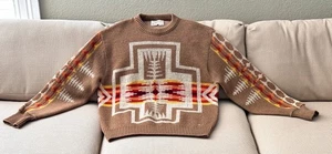 Vintage Pendleton size L High Grade Western Wear Aztec Virgin Wool Sweater - Picture 1 of 6