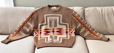 Vintage Pendleton size L High Grade Western Wear Aztec Virgin Wool Sweater - Image 1 of 4