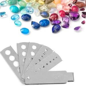 Stainless Steel Diamond Gem Fan Gauge Stone Measuring Tool For Jeweler Making - Picture 1 of 6