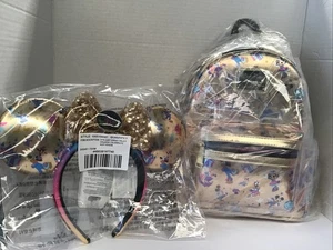 Disneyland 70th Anniversary Loungefly Mini Backpack with Minnie Ears Headband - Picture 1 of 7