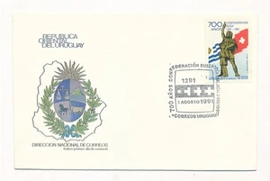 D426099 Uruguay FDC 700th Anniversary Swiss Confederation - Picture 1 of 1