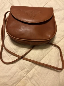 Borsa a tracolla Rolf’s vintage pelle marrone retrò pieghevole patta anteriore G 9 - Foto 1 di 5