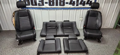 2010-2014 Ford Mustang Black Leather Seat Set OEM - Image 1 of 4