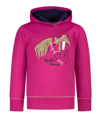 SALT AND PEPPER Mädchen Sweatshirt mit Pferde Stickerei gr 104 / 110 cranberry