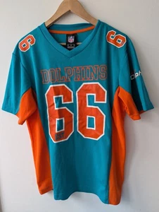 Miami Dolphins NFL American Football T-shirt Mens Medium #66 Polymesh Shirt - Picture 1 of 13