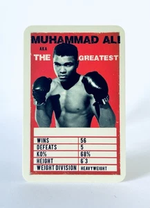 2016 Boxing Ringwalk MUHAMMED ALI Trading Card 3.25” UK Top Trumps RED BASE - Picture 1 of 3