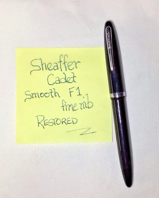 Sheaffer Cadet Fountain Pen Black Completely Restored.Nice Condition - Image 1 of 4