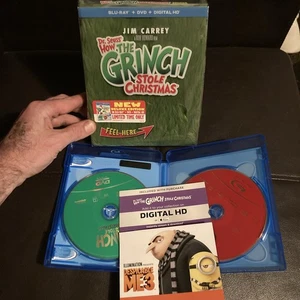 Dr. Seuss How the Grinch Stole Christmas Deluxe Edition Blu-ray (with Fur) - Foto 1 di 4