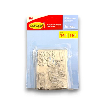 Command Medium Clear Wire Hooks 14-Pack Open Box - Image 1 of 2