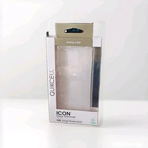 Quickcell Nokia C210 Icon Silver Shimmer Phone Case 13ft. Drop Protection - Picture 1 of 5